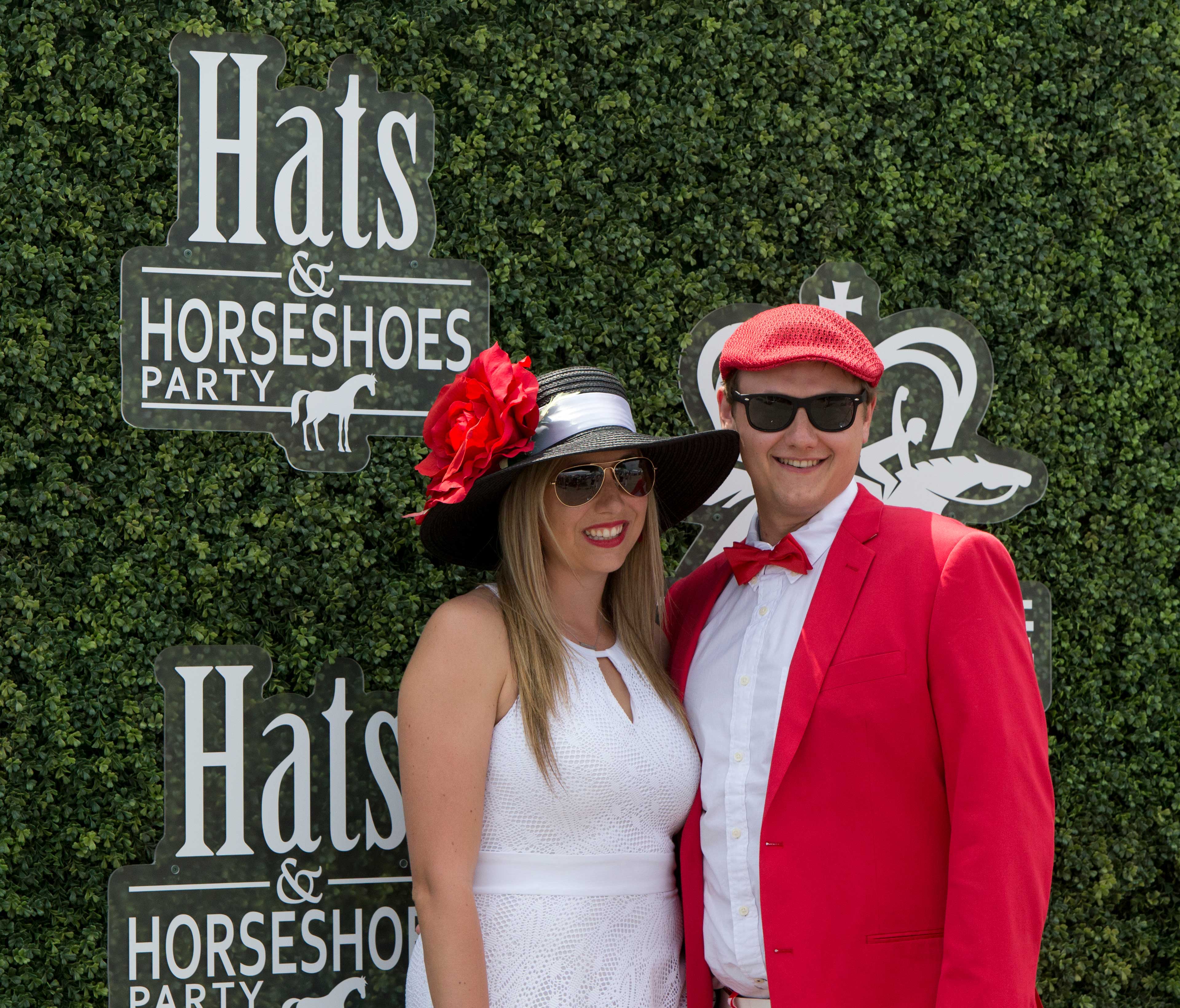 At the hats and horseshoes party at King's Plate