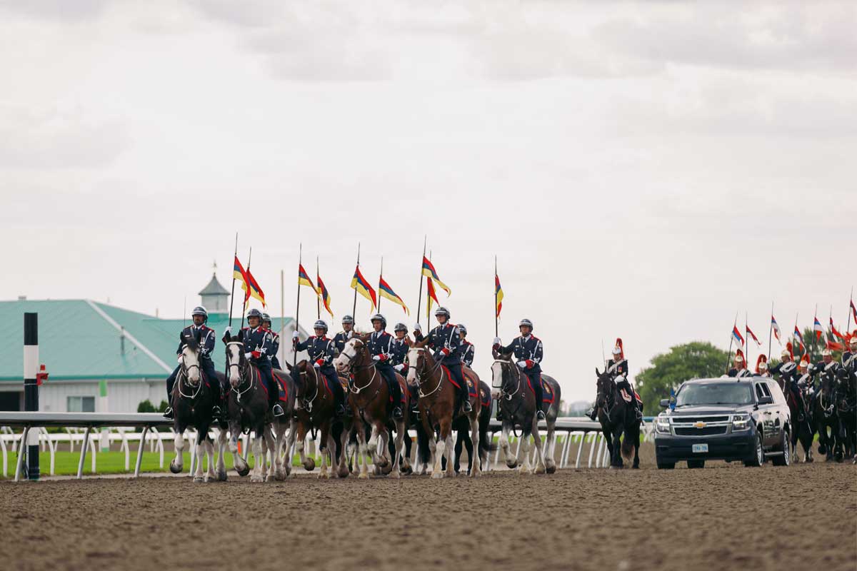 Chief guest arriving at the King's Plate at Woodbine Racetrack