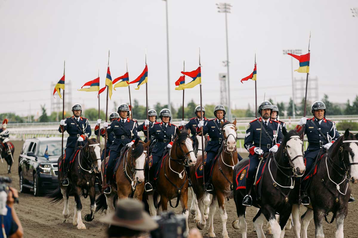 Guards arriving with the chief guest at King's Plate