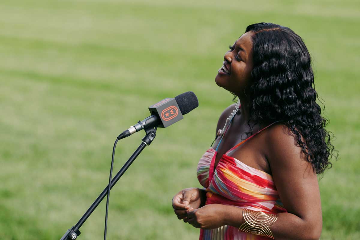 Lu Kala performing at King's Plate at Woodbine Racetrack.