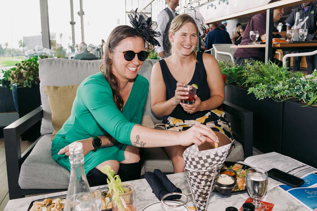 Dining experience at Stella Artois Terrace during King's Plate at Woodbine Racetrack.