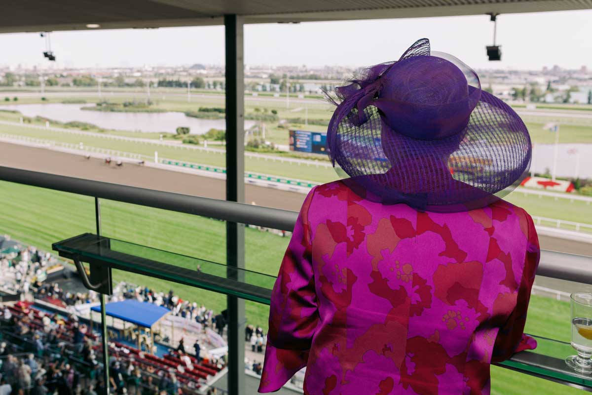 Racetrack view from Northern Dancer at Woodbine Racetrack during King's Plate