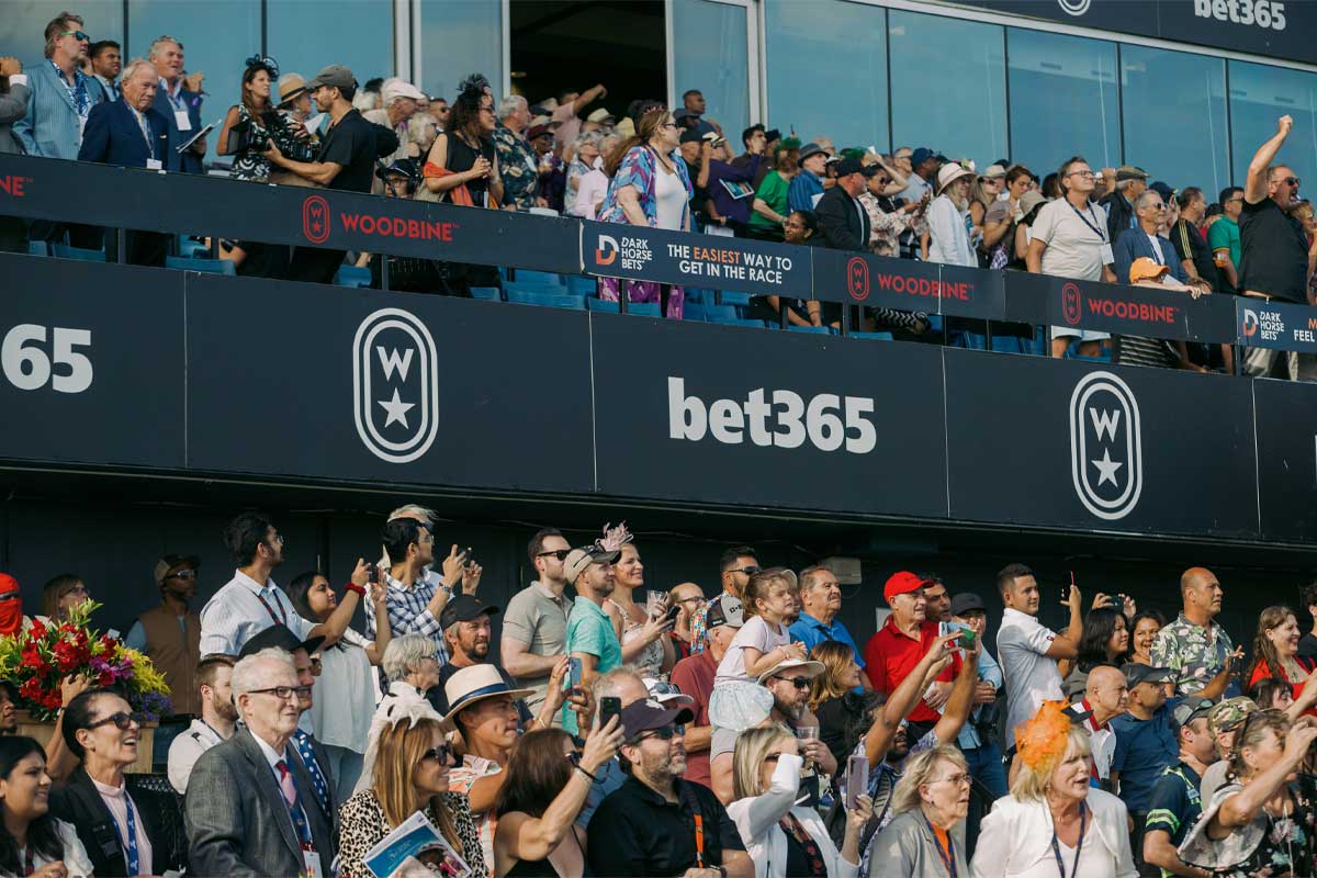 Guests at the Grandstand during King's Plate at Woodbine Racetrack.