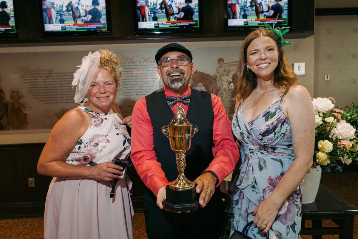 The King's Plate trophy display at Northern Dancer at Woodbine Racetrack