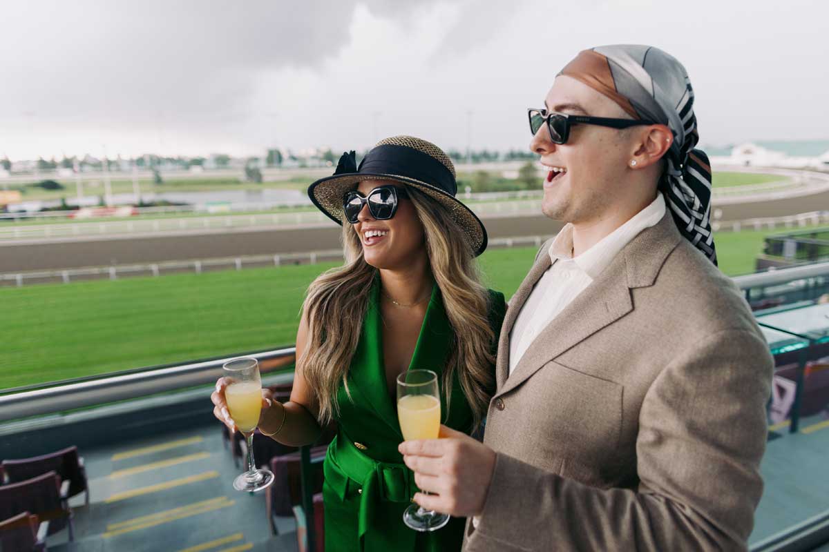 From the Grandstand during King's Plate at Woodbine Racetrack.