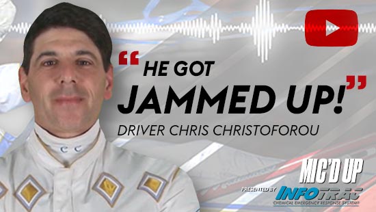"He got jammed up!" by Diver Chris Christoforou at Mic'd Up presented by Infotrac
