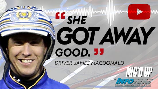 "She got away good". Driver James MacDonald at Mic'd Up presented by Infotrac.