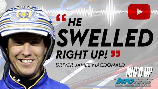 "He swelled right up!". Driver James MacDonald doing the Mic'd Up session on May 13, 2021