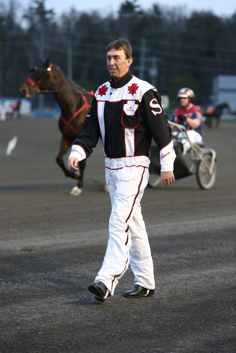 Shawn Steacy walking to the winner's circle.