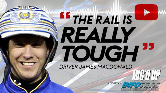 "The rail is really tough". Driver James MacDonald at Mic'd Up session presented by Infotrac.