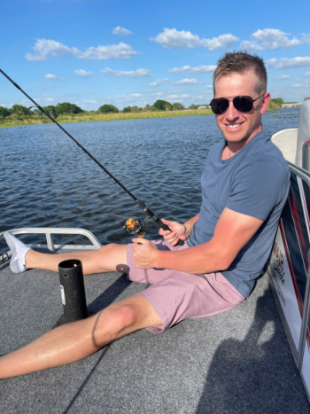 Doug McNair taking time to relax by fishing. (Supplied) 