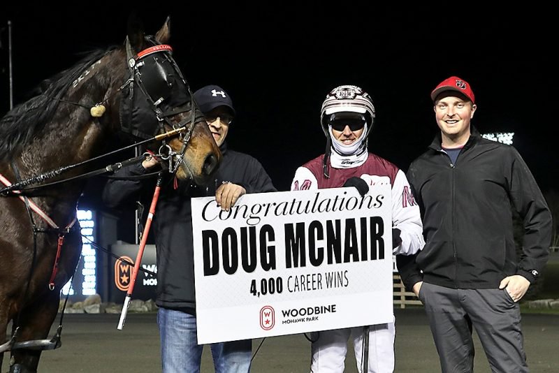 Doug McNair hit the 4,000 win mark by guiding Julerica to victory in Friday's sixth-race.