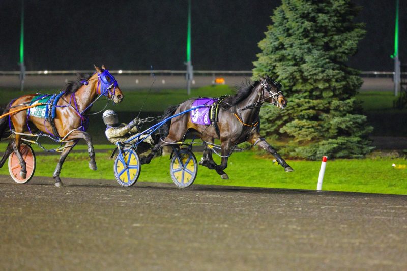 Silver Label and James MacDonald winning last Friday's third leg of the Ontario Sired Graduate Series.