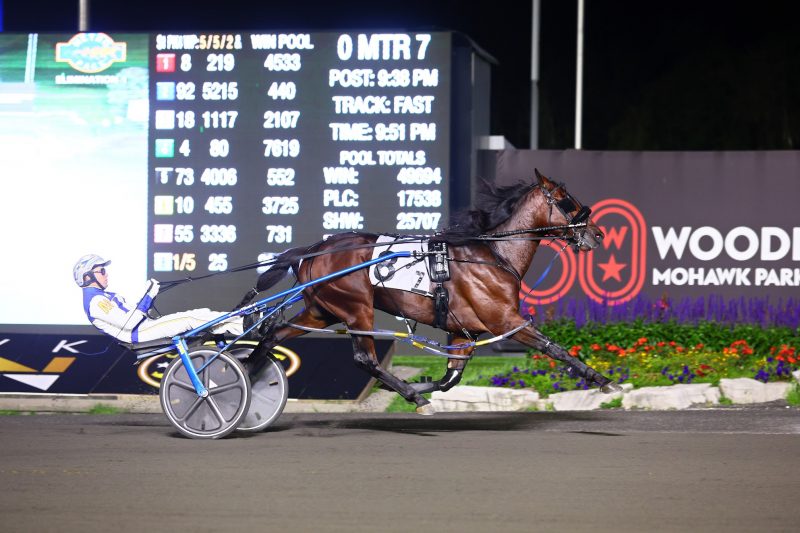 Legendary Hanover winning an elimination of the Metro Pace. (New Image Media)