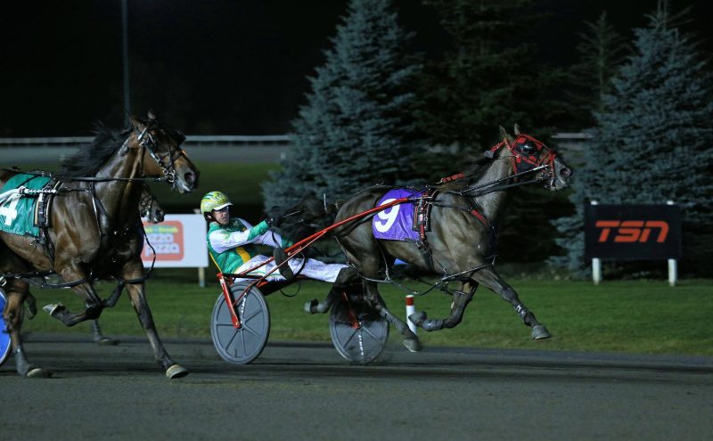 Sintra winning the 2017 Canadian Pacing Derby with driver Jody Jamieson. (New Image Media)