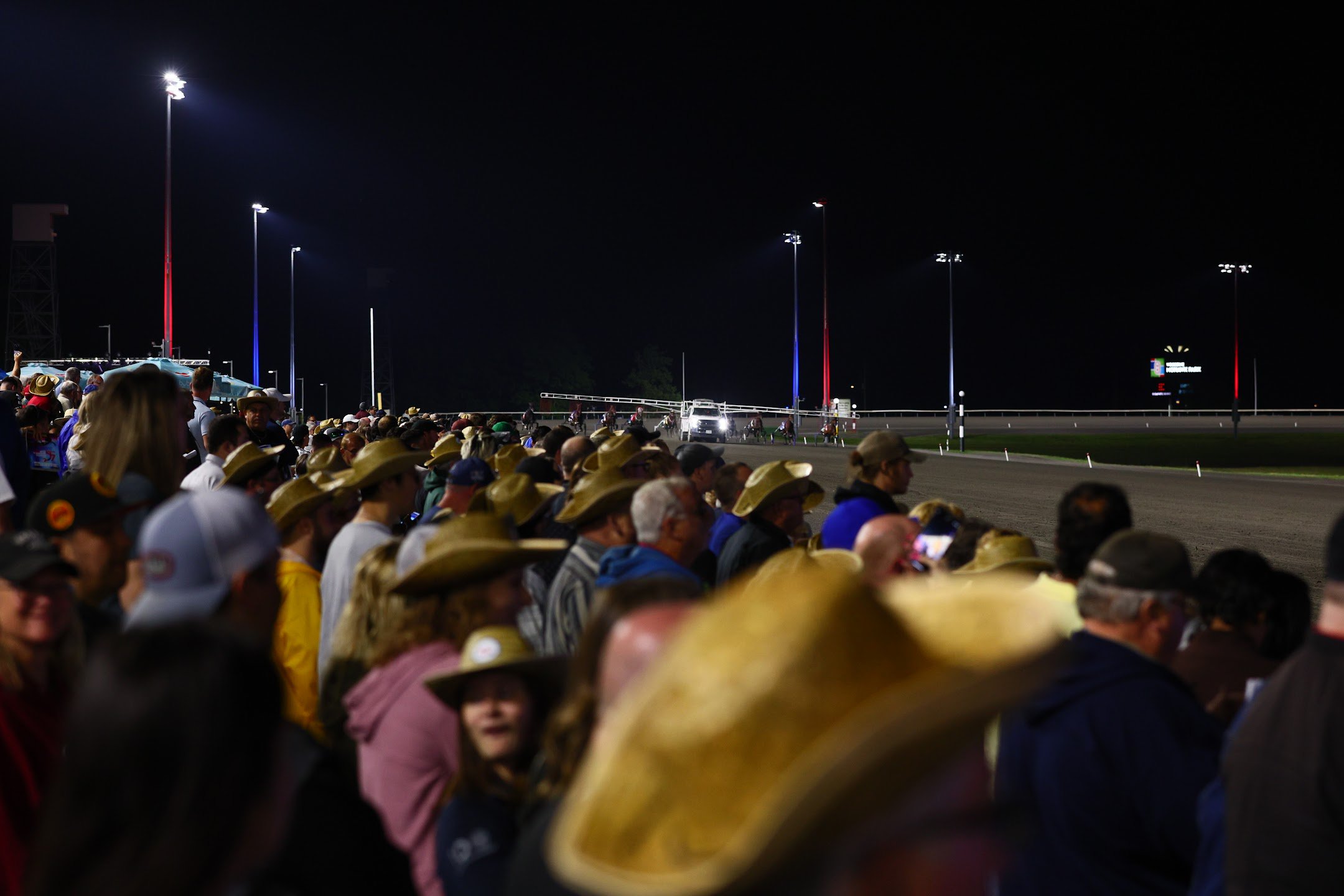 The crowd watches as the 2023 Pepsi North America Cup race begins.