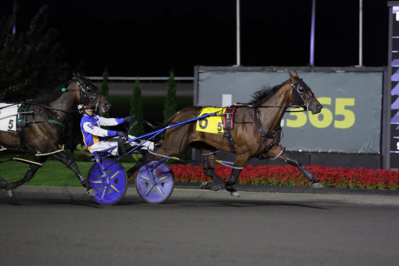 Francent N and driver Louis-Philippe Roy winning the Milton Stakes on September 5, 2026 at Woodbine Mohawk Park (New Image Media)