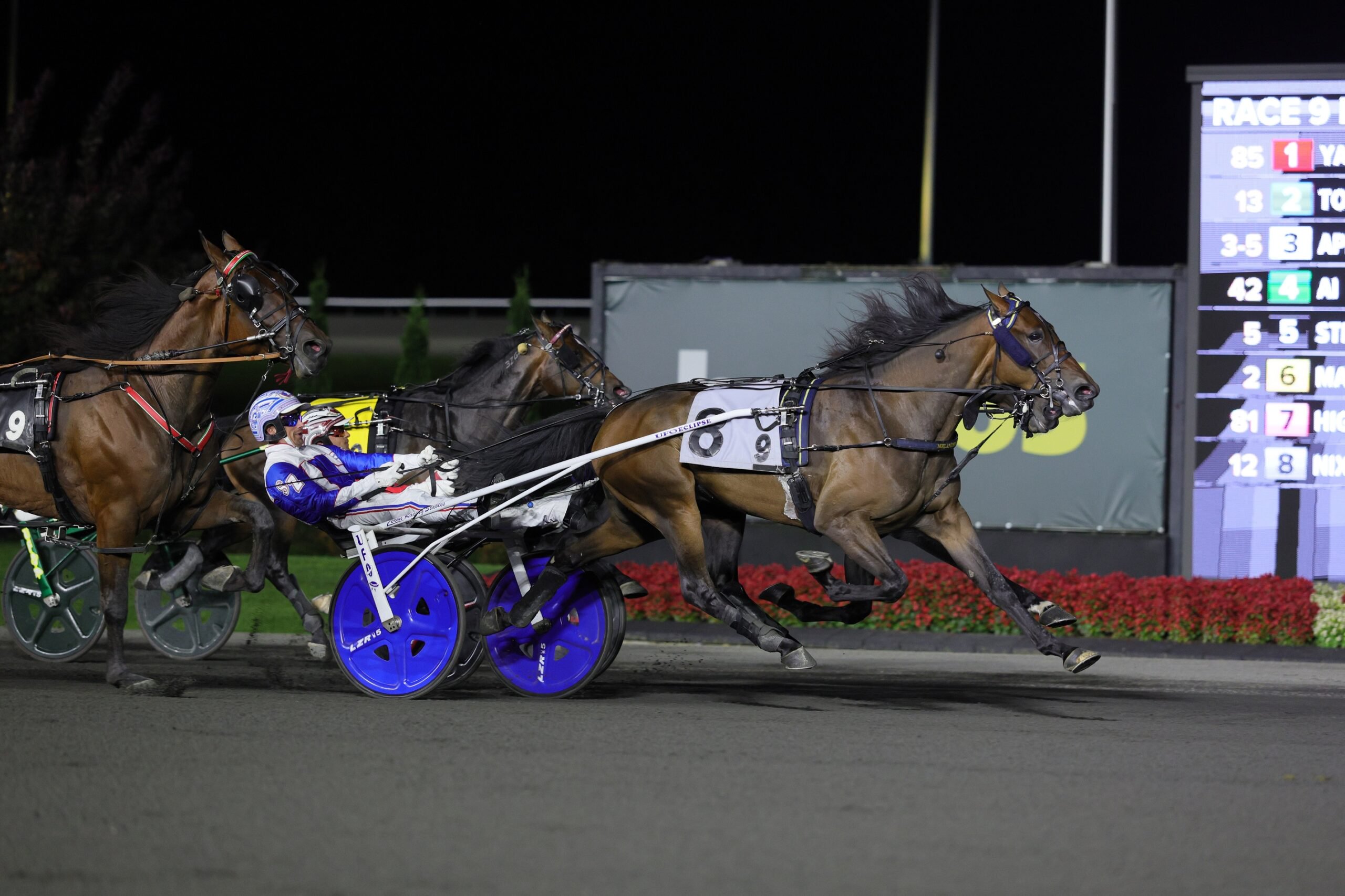 Nix Nacken and driver Scott Zeron winning the Canadian Trotting Classic on September 26, 2026 at Woodbine Mohawk Park (New Image Media)