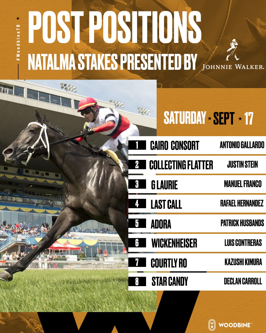 Johnnie Walker Natalma Stakes Post Positions