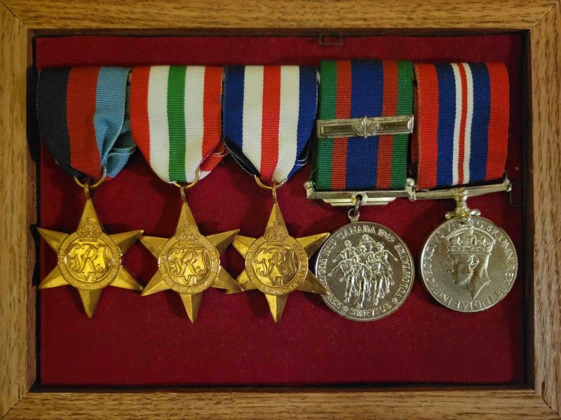 Alf Bavington's WWII Medals (Photo courtesy of Georgina MacDougall)