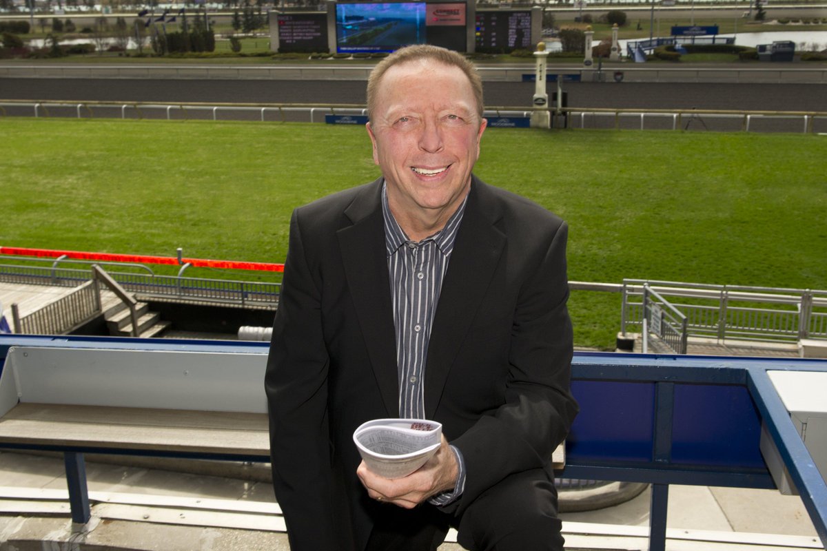 Canadian Horse Racing Hall of Fame inductee and former trainer announcer Dan Loiselle at Woodbine Racetrack (Michael Burns Photo)