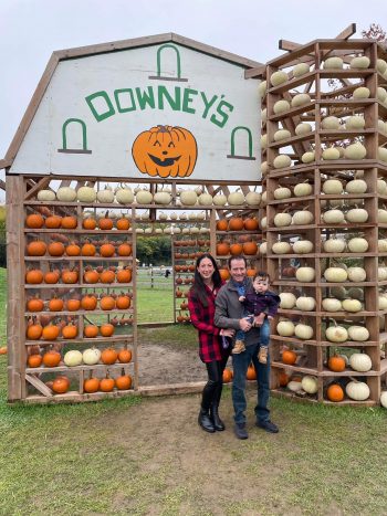 Pumpkins galore for the Boulanger family who spend quality time together away from Woodbine. (Supplied)