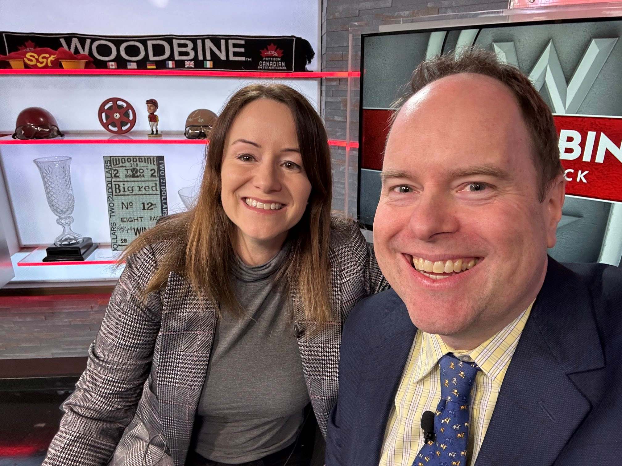 Elissa Blowe and Jeff Bratt in the Woodbine Studio