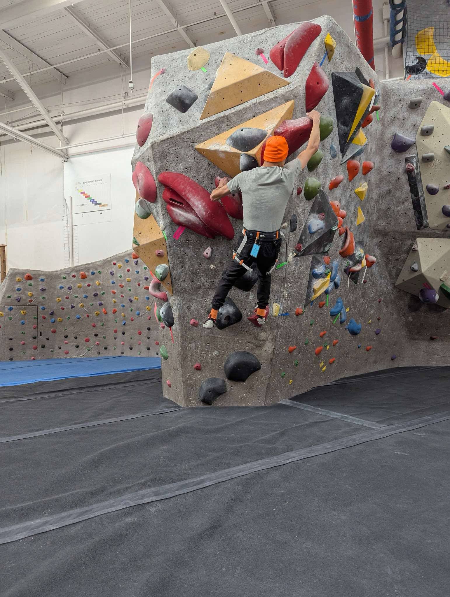 Justin Stein rock climbing 