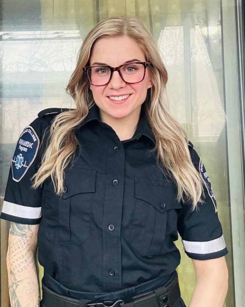 Isabelle Wenc in her Paramedic Student uniform