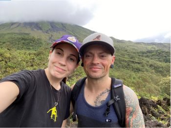 Justin Stein and his wife Jennifer enjoy the adventurous side of life, including a recent trip to Costa Rica in the off season to recharge. (Supplied) 