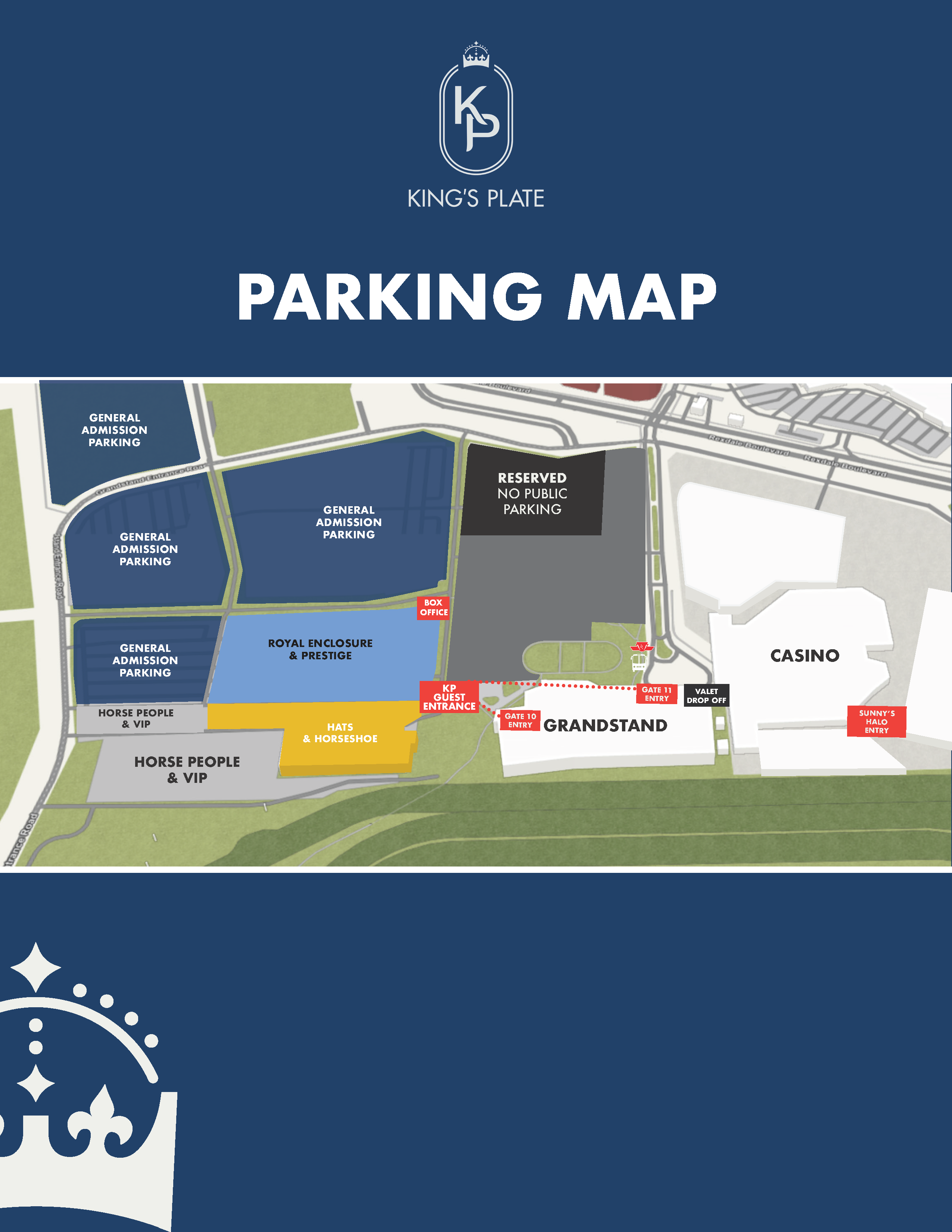 King's Plate 2024 Parking Map