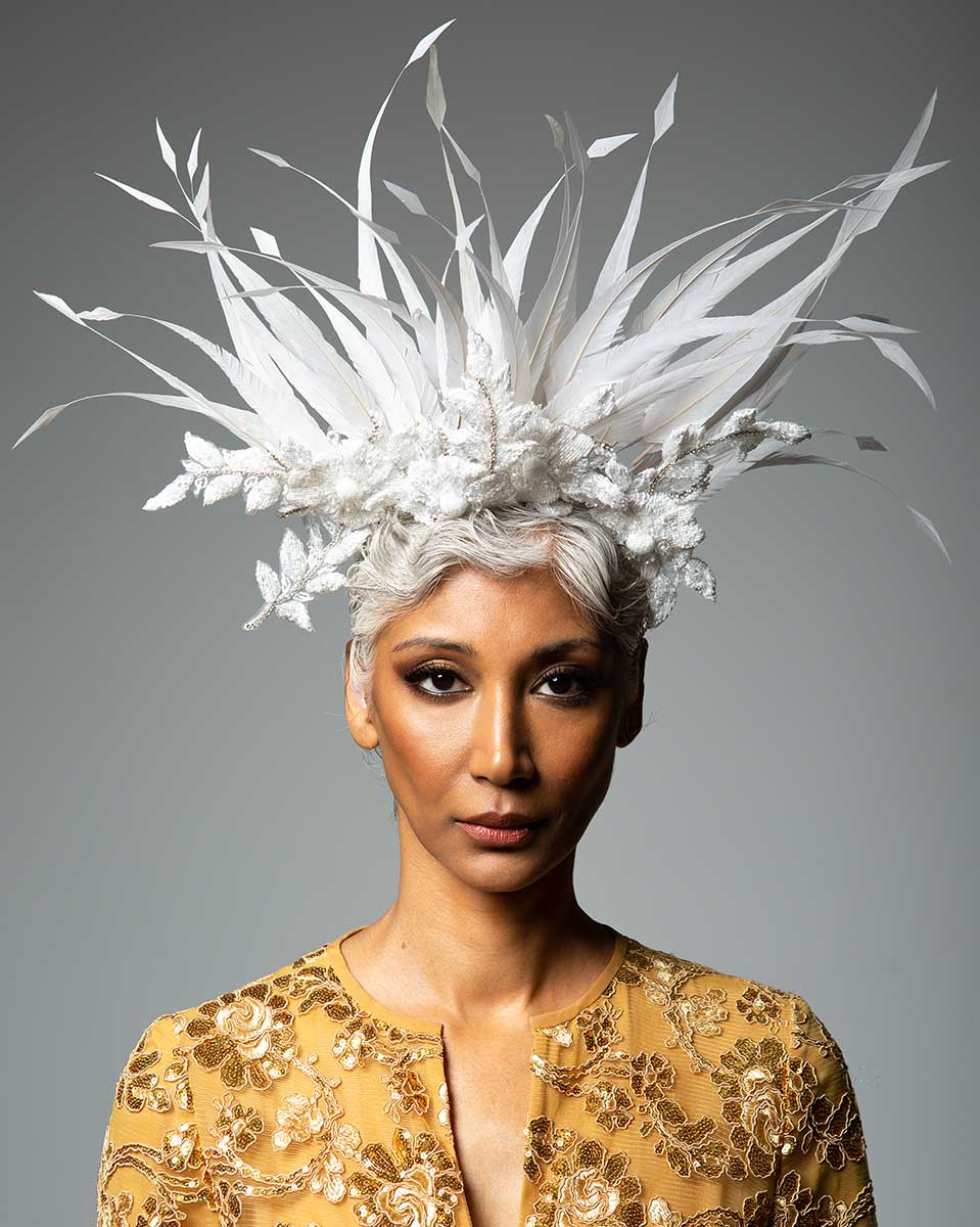 King's Plate Official Milliner White Feather Hat