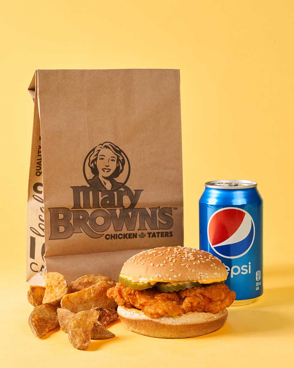 Mary Browns Express Burger Combo at Woodbine Racetrack inside Expansion Casino