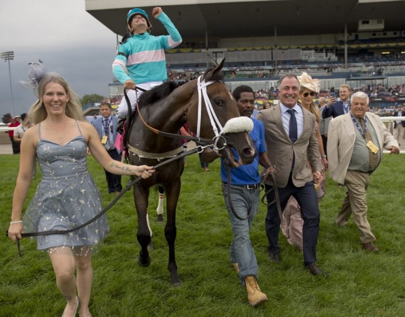 Connections of Moira in the 2022 Queen's Plate winners circle (Michael Burns Photo)