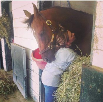 Saratoga Boy providing hugs. (Jennifer Armata-Barrett)