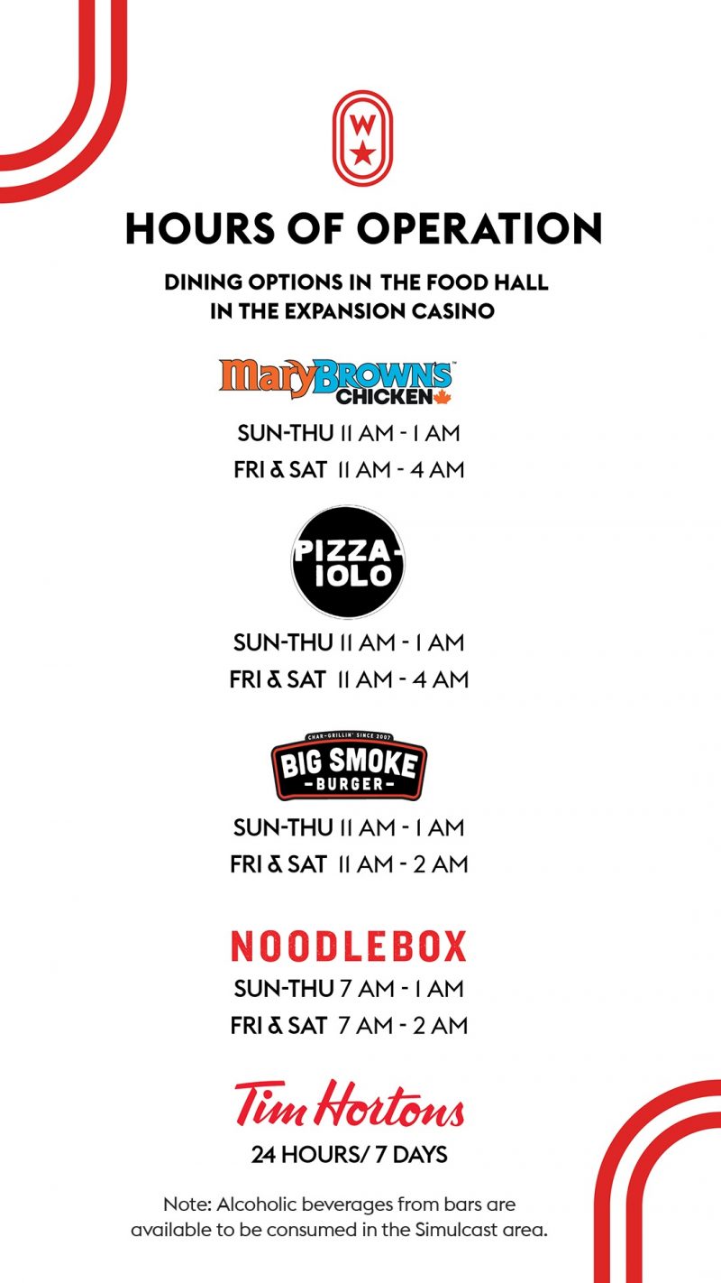 Hours of Operation Woodbine Racetrack